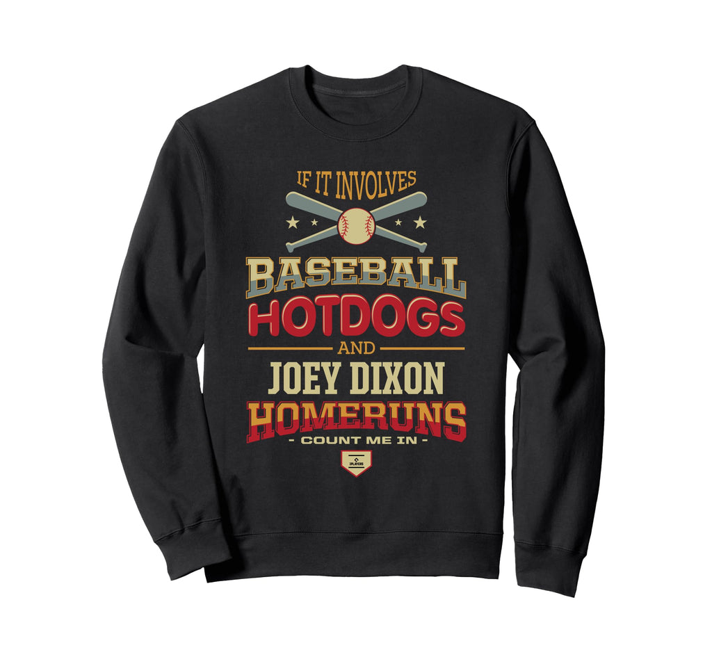 Baseball Hotdogs And Joey Dixon Prospect Sweatshirt - Graphic Print Unisex - T-Shirt, Sweatshirt, Hoodie