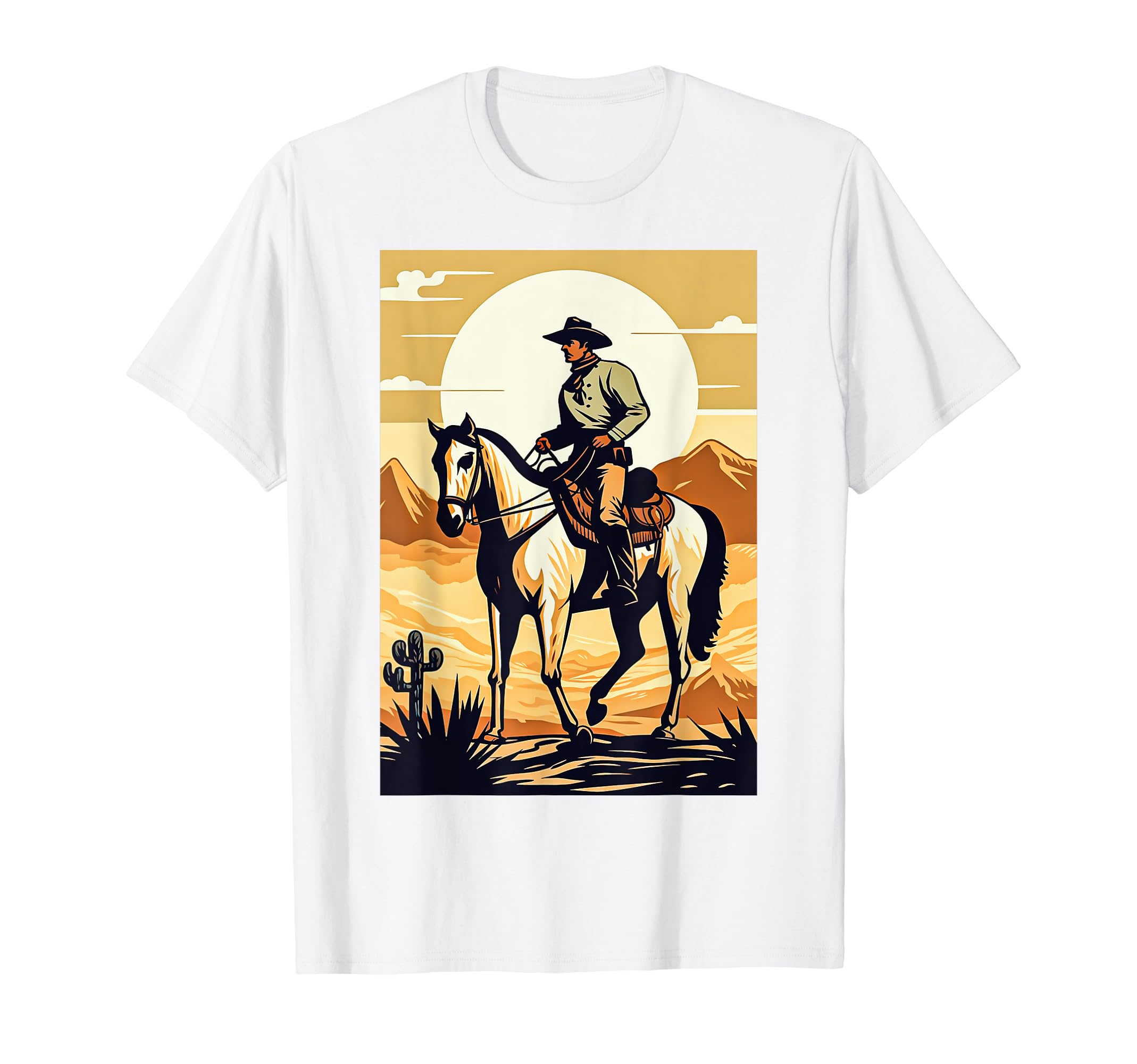 Cowboy Rodeo Horse Riding Usa Cowboy T-Shirt - Aesthetic Graphic Unisex - T-Shirt, Sweatshirt, Hoodie