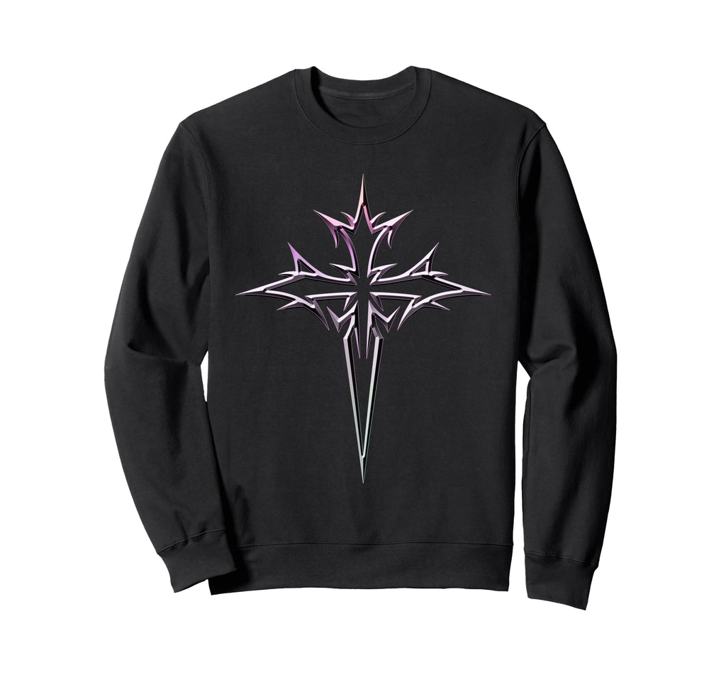 Gothic Cross Y2K Alt Aesthetic Emo Sweatshirt - Streetwear Style Unisex - T-Shirt, Sweatshirt, Hoodie