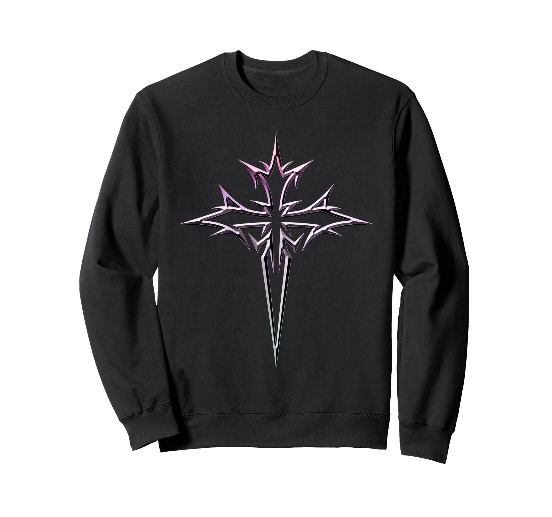 Gothic Cross Y2K Alt Aesthetic Emo Sweatshirt - Streetwear Style Unisex - T-Shirt, Sweatshirt, Hoodie