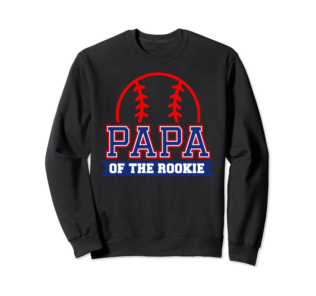 Papa Rookie 1St Birthday Baseball Sweatshirt - Trendy Graphic for Adults - T-Shirt, Sweatshirt, Hoodie
