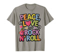 Peace Love And Rock N Roll Music T-Shirt - Unique Graphic Men Women - T-Shirt, Sweatshirt, Hoodie