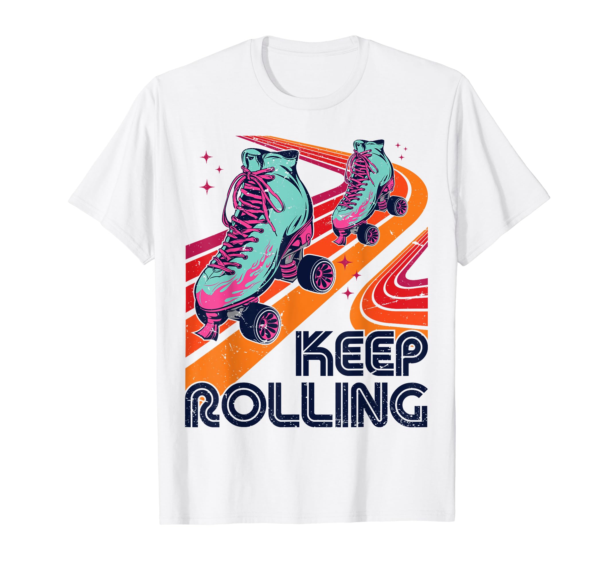 Roller Skating Skater Keep Rolling Skate T-Shirt - Novelty Apparel Unisex - T-Shirt, Sweatshirt, Hoodie