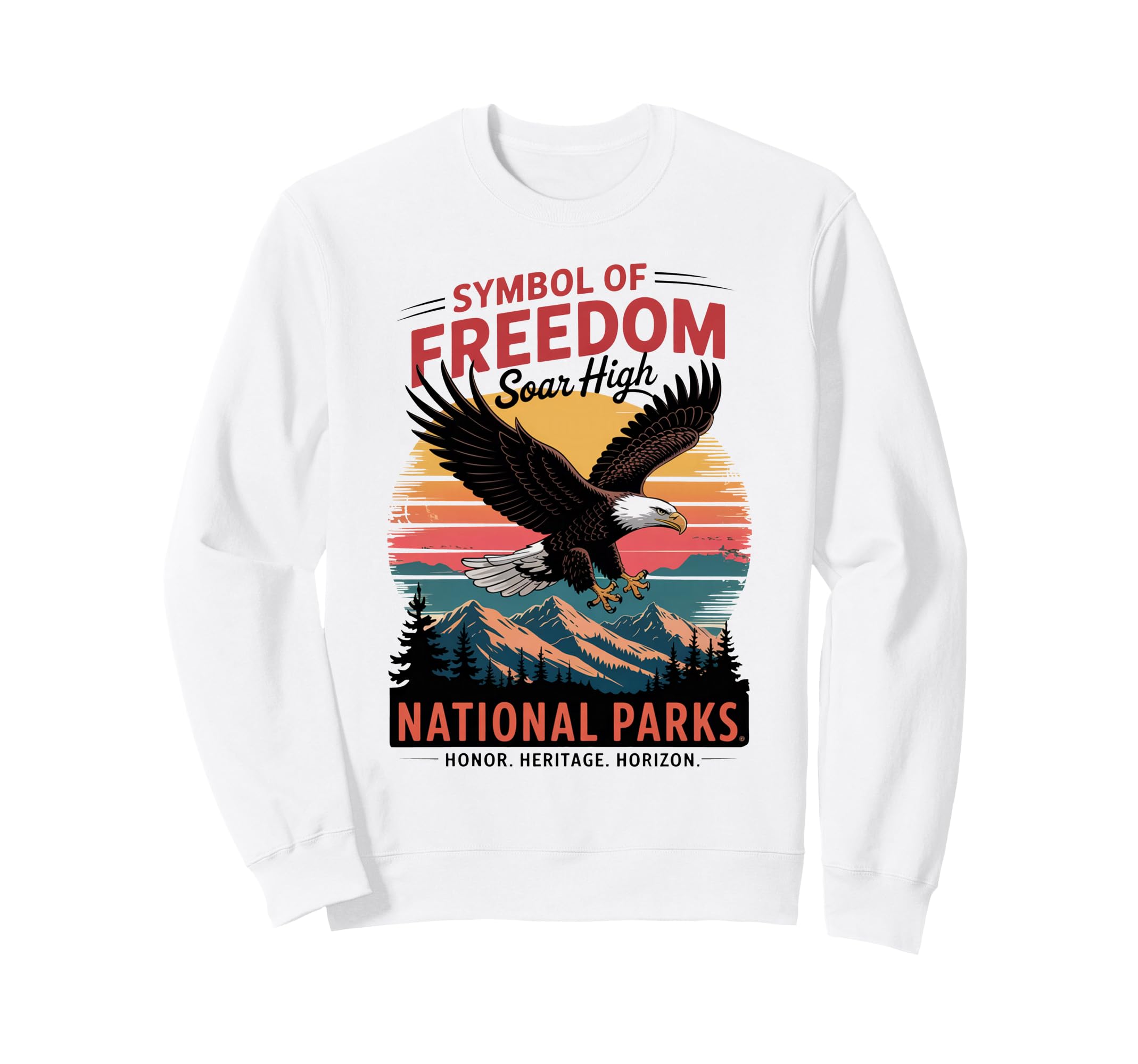Patriotic American Usa Eagle Sweatshirt - Fun Novelty Design Unisex - T-Shirt, Sweatshirt, Hoodie