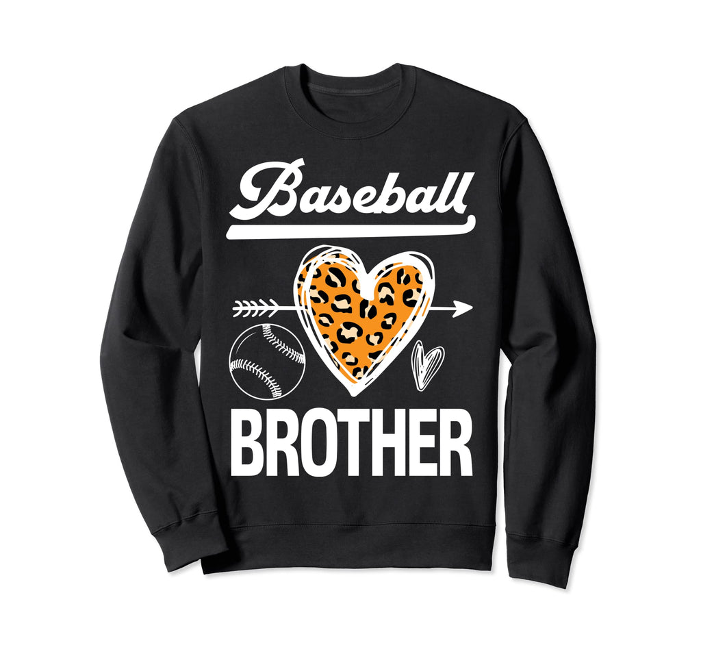 Baseball Brother Leopard Baseball Sweatshirt - Aesthetic Graphic Men Women - T-Shirt, Sweatshirt, Hoodie