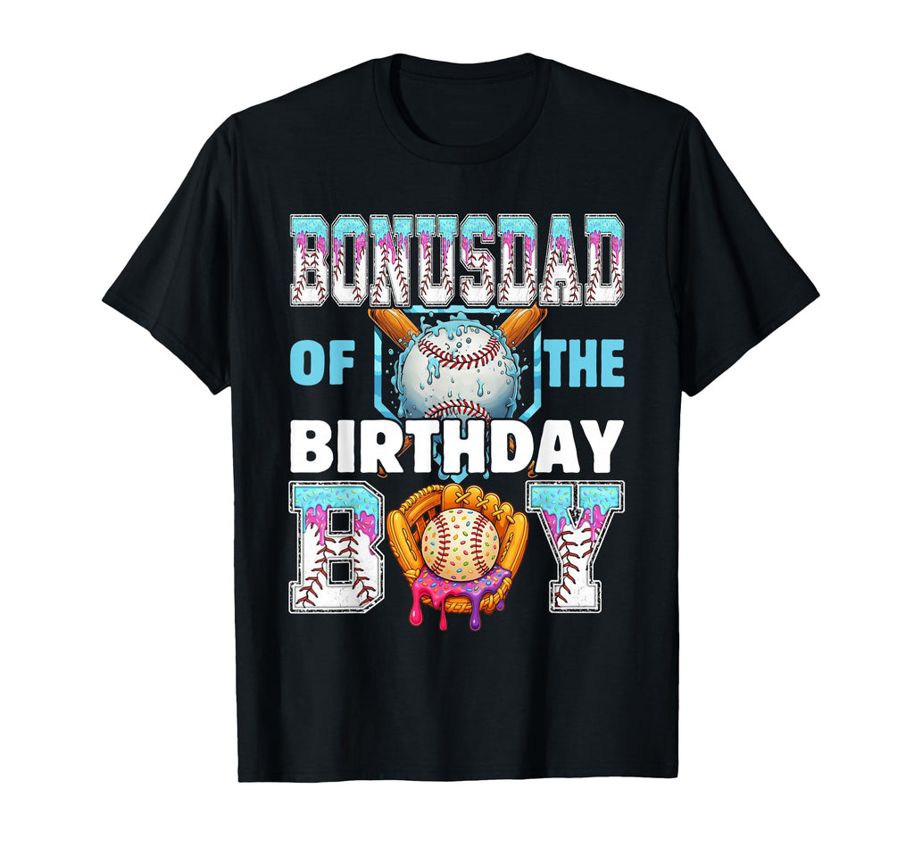 Baseball Ice Cream Drip Bonus Dad T-Shirt - Minimalist Print for Adults - T-Shirt, Sweatshirt, Hoodie