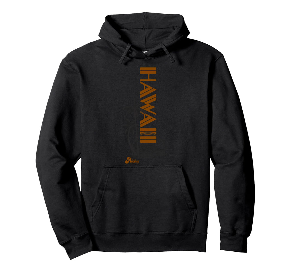 Hawaii 70S Palm Trees Tourist Souvenir Hoodie - Minimalist Print Men Women - T-Shirt, Sweatshirt, Hoodie
