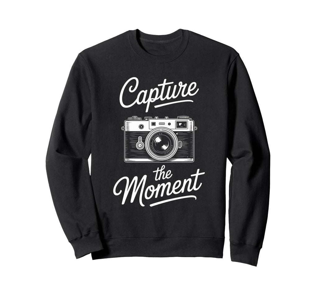 Capture Moment Camera Sweatshirt - Fun Novelty Design for Adults - T-Shirt, Sweatshirt, Hoodie
