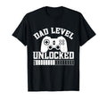 Funny Gamer Dad Dad Level Unlocked T-Shirt - Minimalist Print Unisex - T-Shirt, Sweatshirt, Hoodie