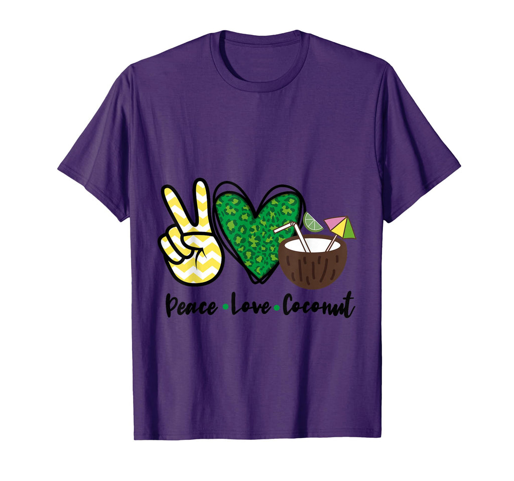 Peace Love Coconut D Cor Theme T-Shirt - Streetwear Style for Adults - T-Shirt, Sweatshirt, Hoodie