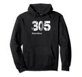 305 Made Miami Distressed Hoodie - Fun Novelty Design Men Women - T-Shirt, Sweatshirt, Hoodie