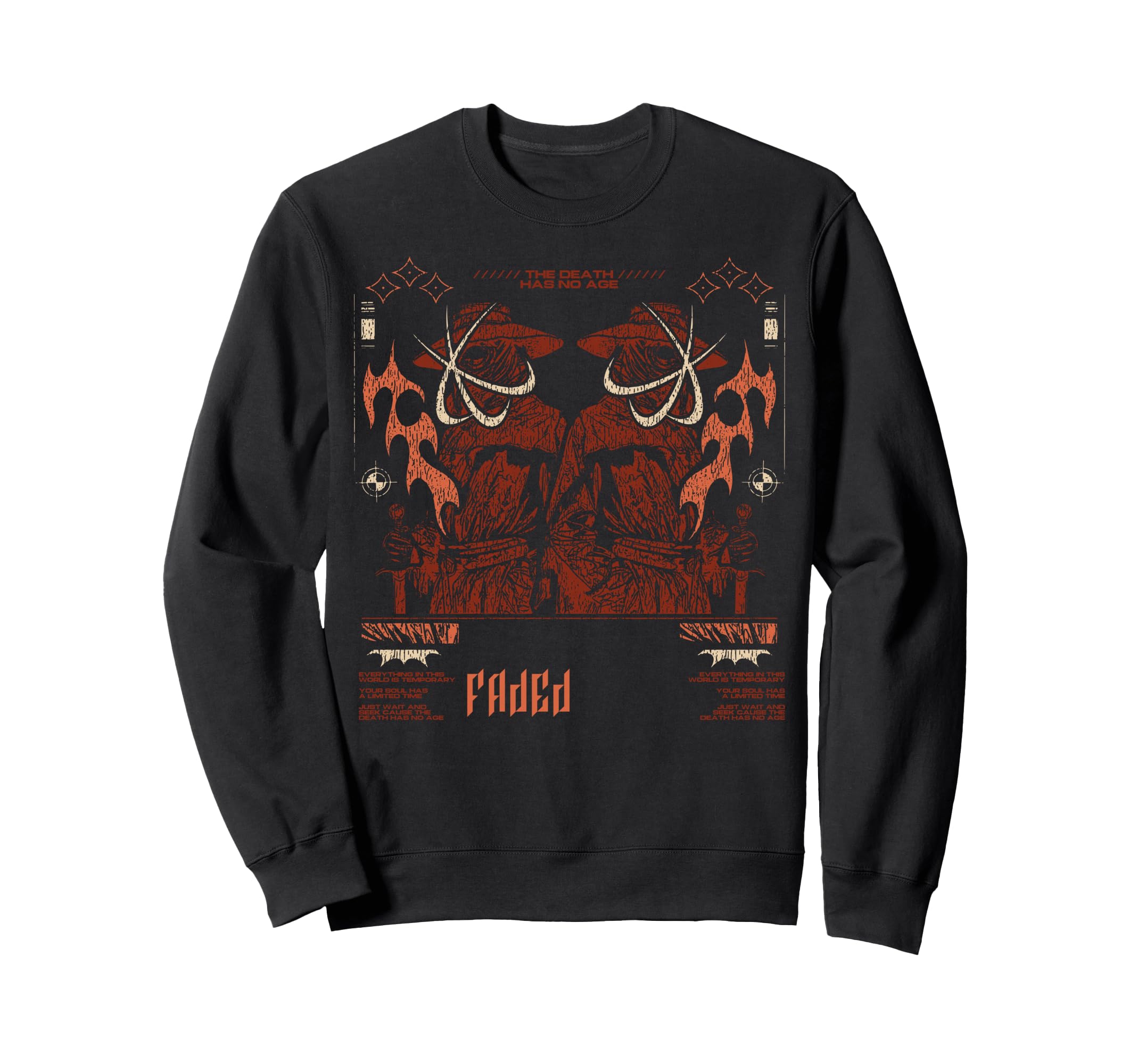Y2K Faded Bold Urban Graffiti Sweatshirt - Aesthetic Graphic for Adults - T-Shirt, Sweatshirt, Hoodie