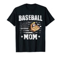 Softball Baseball Mom American Flag T-Shirt - Novelty Apparel Unisex - T-Shirt, Sweatshirt, Hoodie