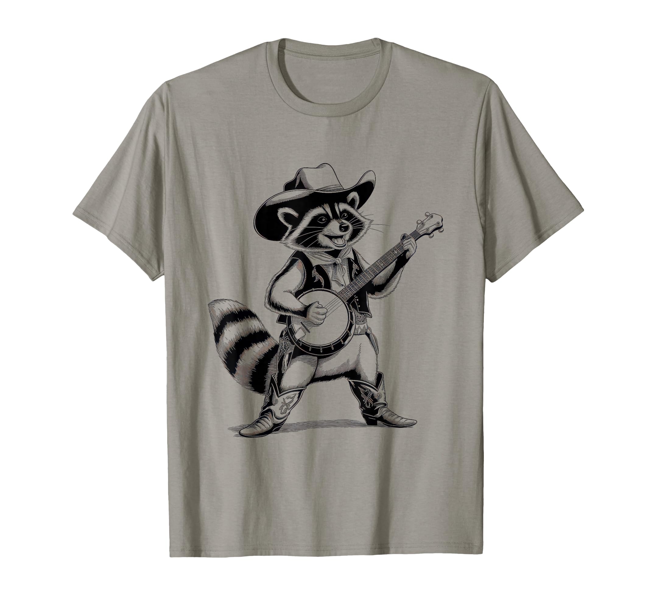 Raccoon 90S Country Music Western T-Shirt - Fun Novelty Design Unisex - T-Shirt, Sweatshirt, Hoodie
