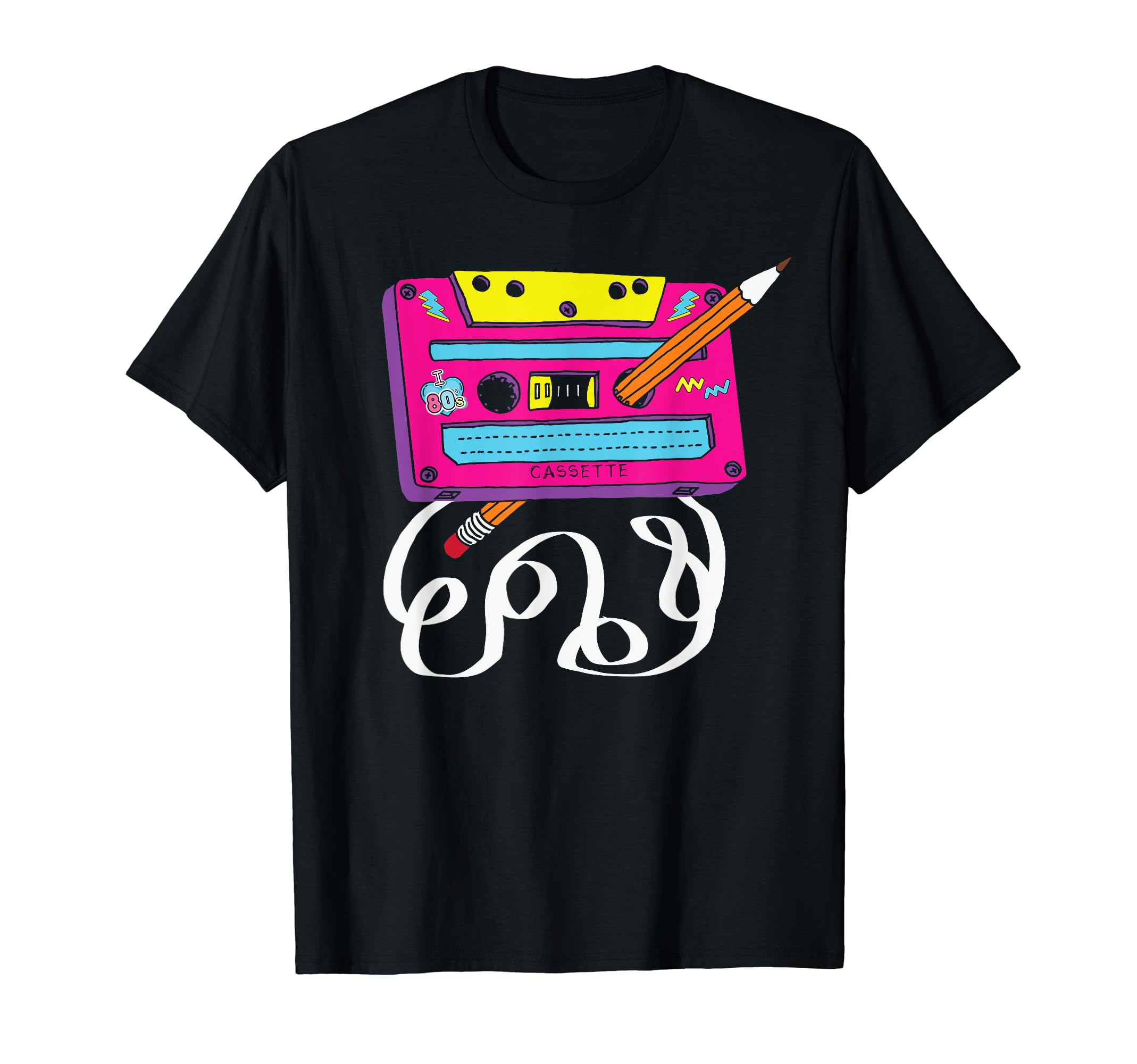 Cassette Tape Pencil Music T-Shirt - Casual Everyday Wear Men Women - T-Shirt, Sweatshirt, Hoodie