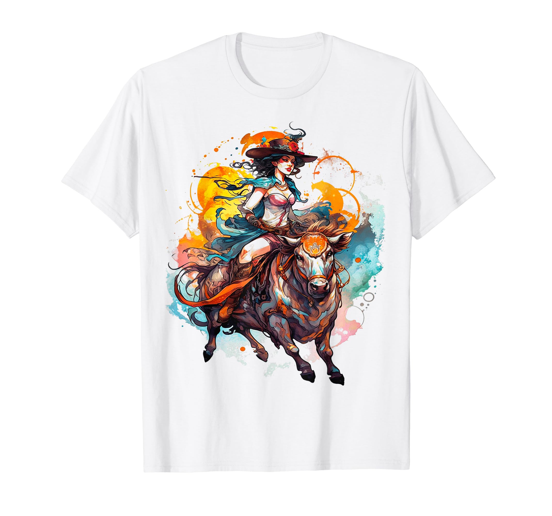 Cowboy Rodeo Horse Riding Usa Cowboy T-Shirt - Aesthetic Graphic for Adults - T-Shirt, Sweatshirt, Hoodie