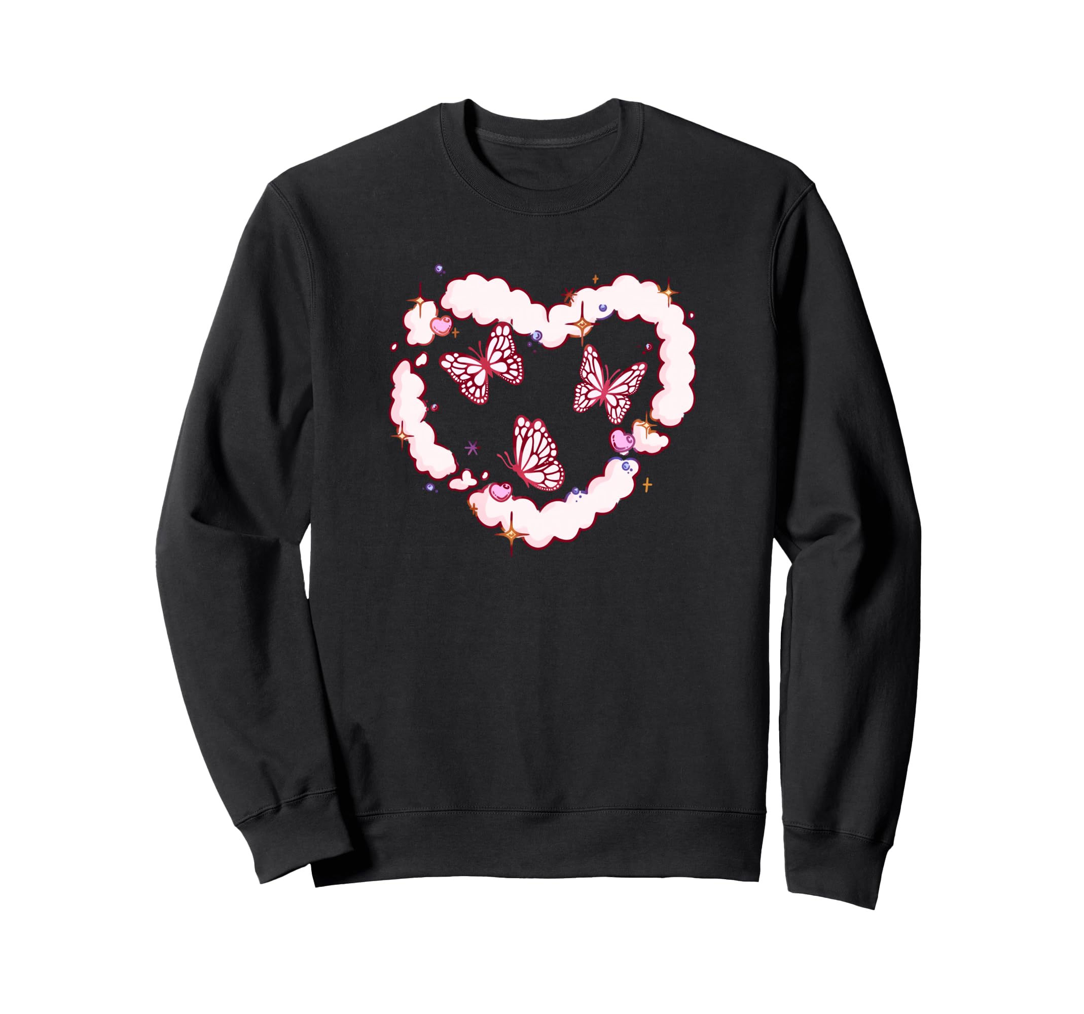 Butterflies Love Cloud Hearts Sweatshirt - Novelty Apparel Men Women - T-Shirt, Sweatshirt, Hoodie