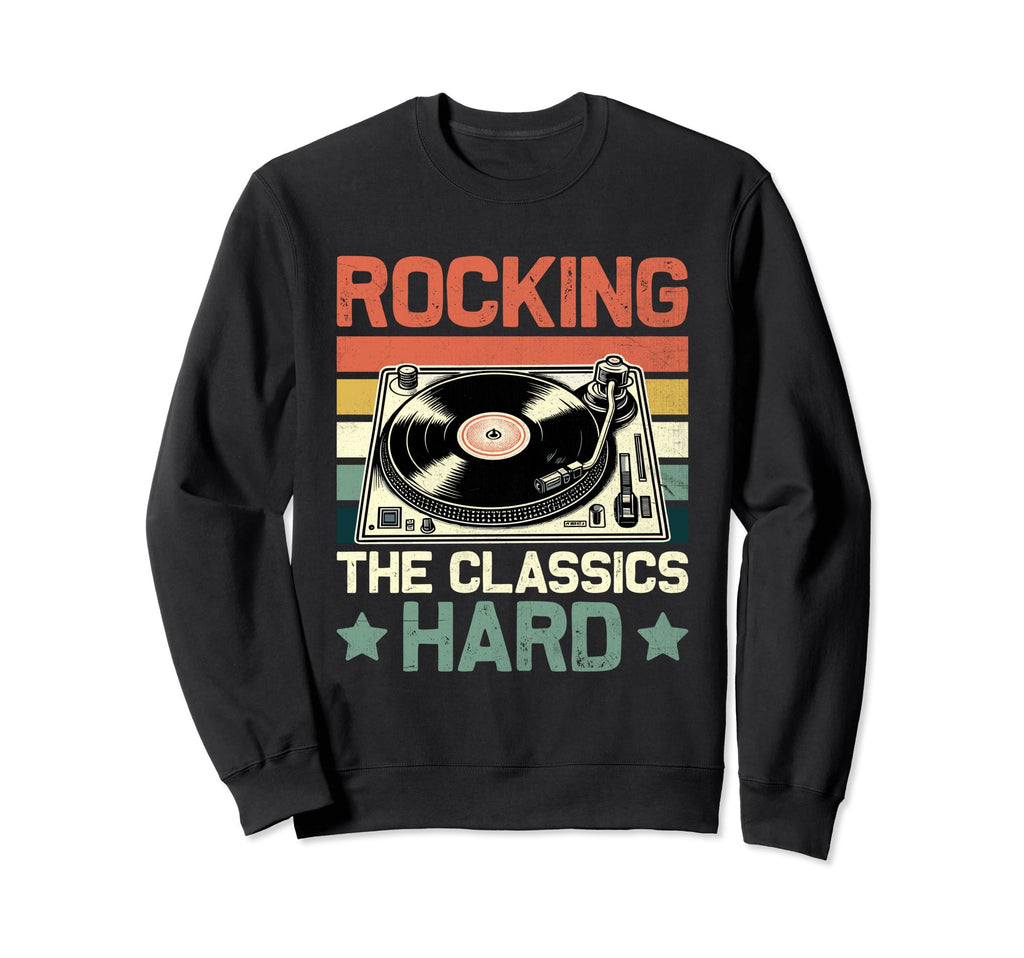 Funny Old School Dj Equipment Table Sweatshirt - Graphic Print for Adults - T-Shirt, Sweatshirt, Hoodie