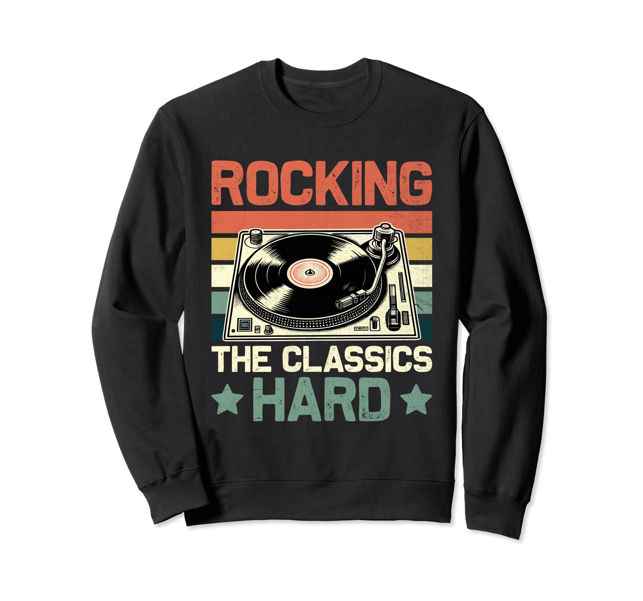 Funny Old School Dj Equipment Table Sweatshirt - Graphic Print for Adults - T-Shirt, Sweatshirt, Hoodie