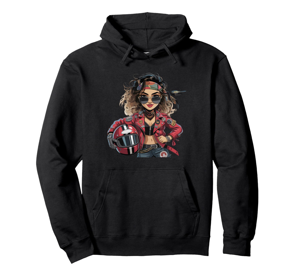 Motorcycle Rider Rock Hoodie - Custom Art Print Unisex - T-Shirt, Sweatshirt, Hoodie