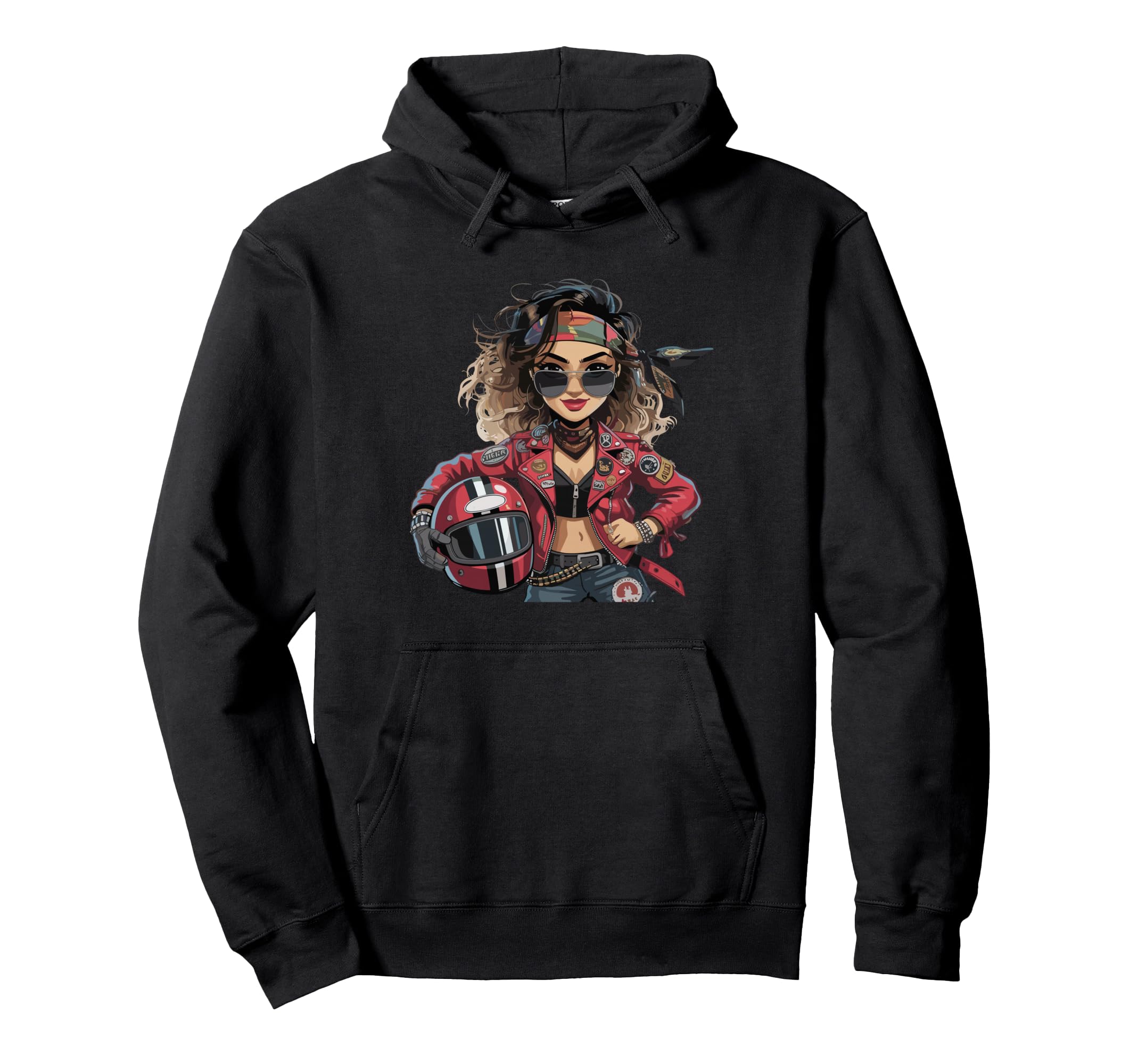 Motorcycle Rider Rock Hoodie - Custom Art Print Unisex - T-Shirt, Sweatshirt, Hoodie