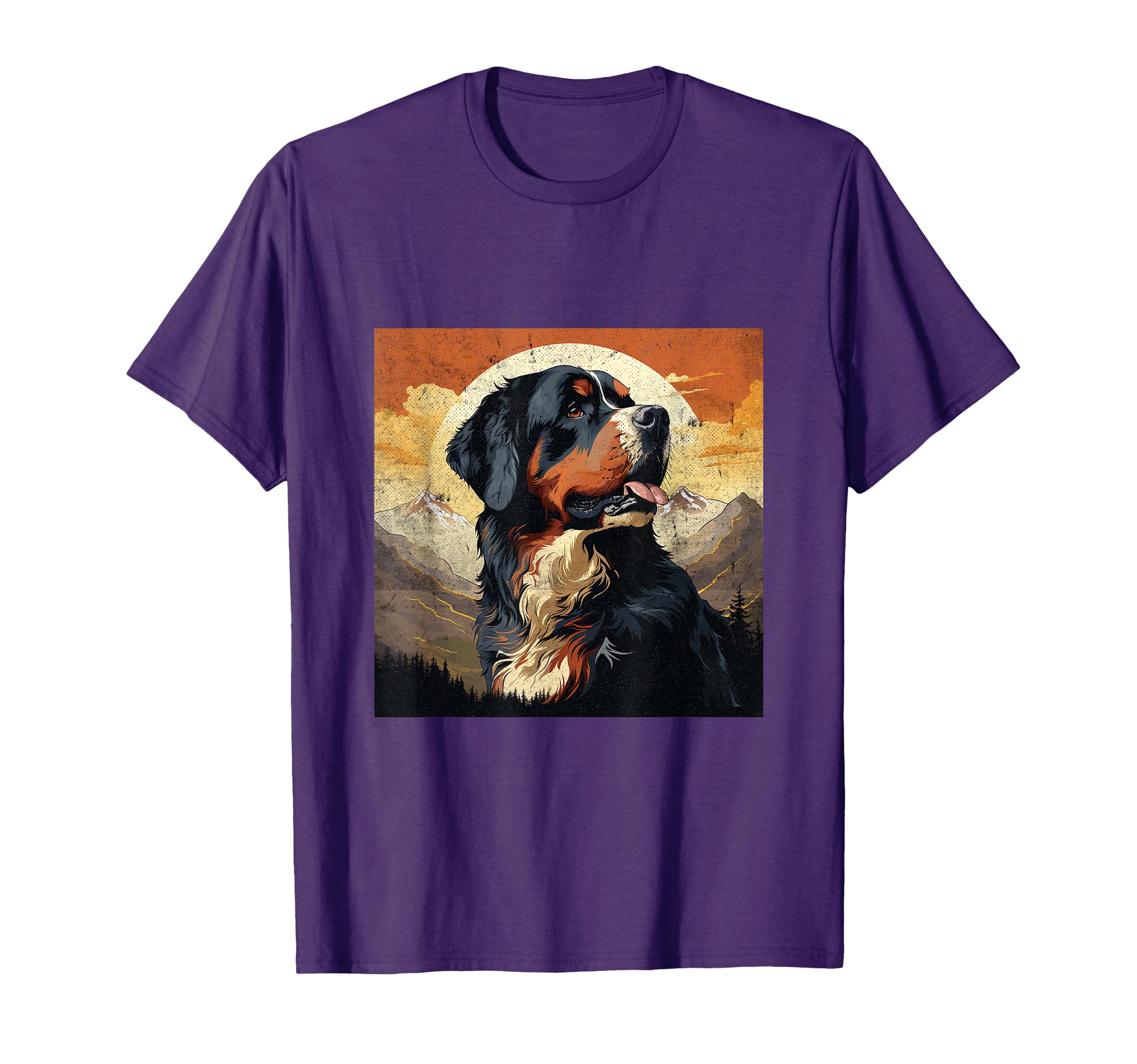 Bernese Mountain Dog Distressed T-Shirt - Custom Art Print for Adults - T-Shirt, Sweatshirt, Hoodie