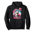 Anime Cat Japanese Aesthetic Japan Cherry Hoodie - Graphic Print Men Women - T-Shirt, Sweatshirt, Hoodie
