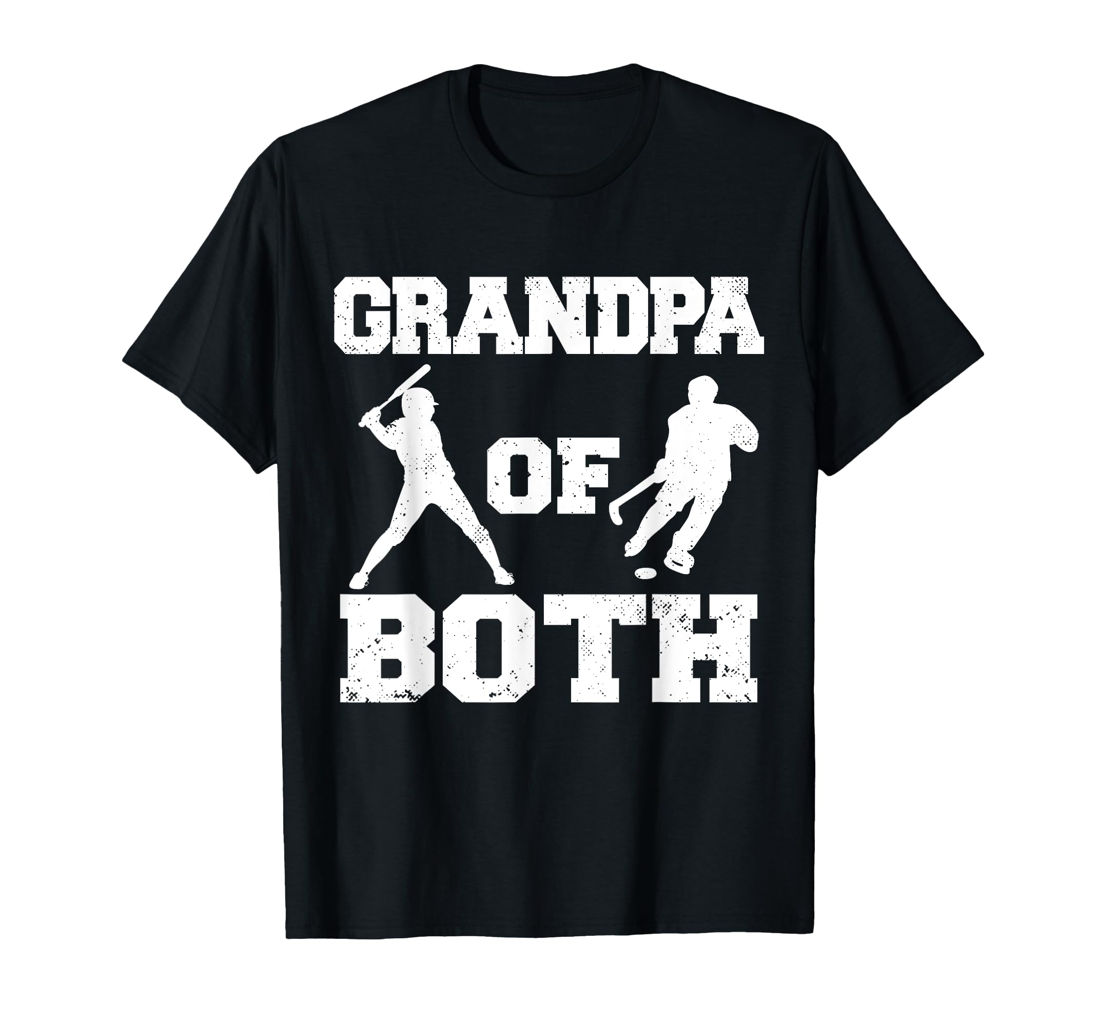 Grandpa Both Funny Baseball Hockey T-Shirt - Graphic Print Men Women - T-Shirt, Sweatshirt, Hoodie