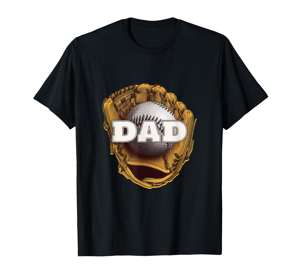 Baseball Dad Glove Father Realistic Sports T-Shirt - Unique Graphic Unisex - T-Shirt, Sweatshirt, Hoodie