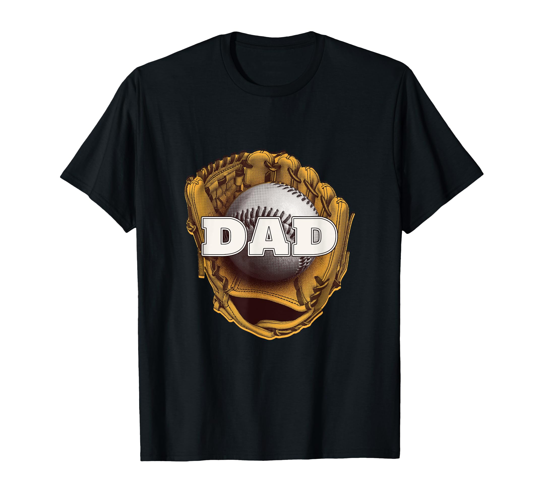 Baseball Dad Glove Father Realistic Sports T-Shirt - Unique Graphic Unisex - T-Shirt, Sweatshirt, Hoodie