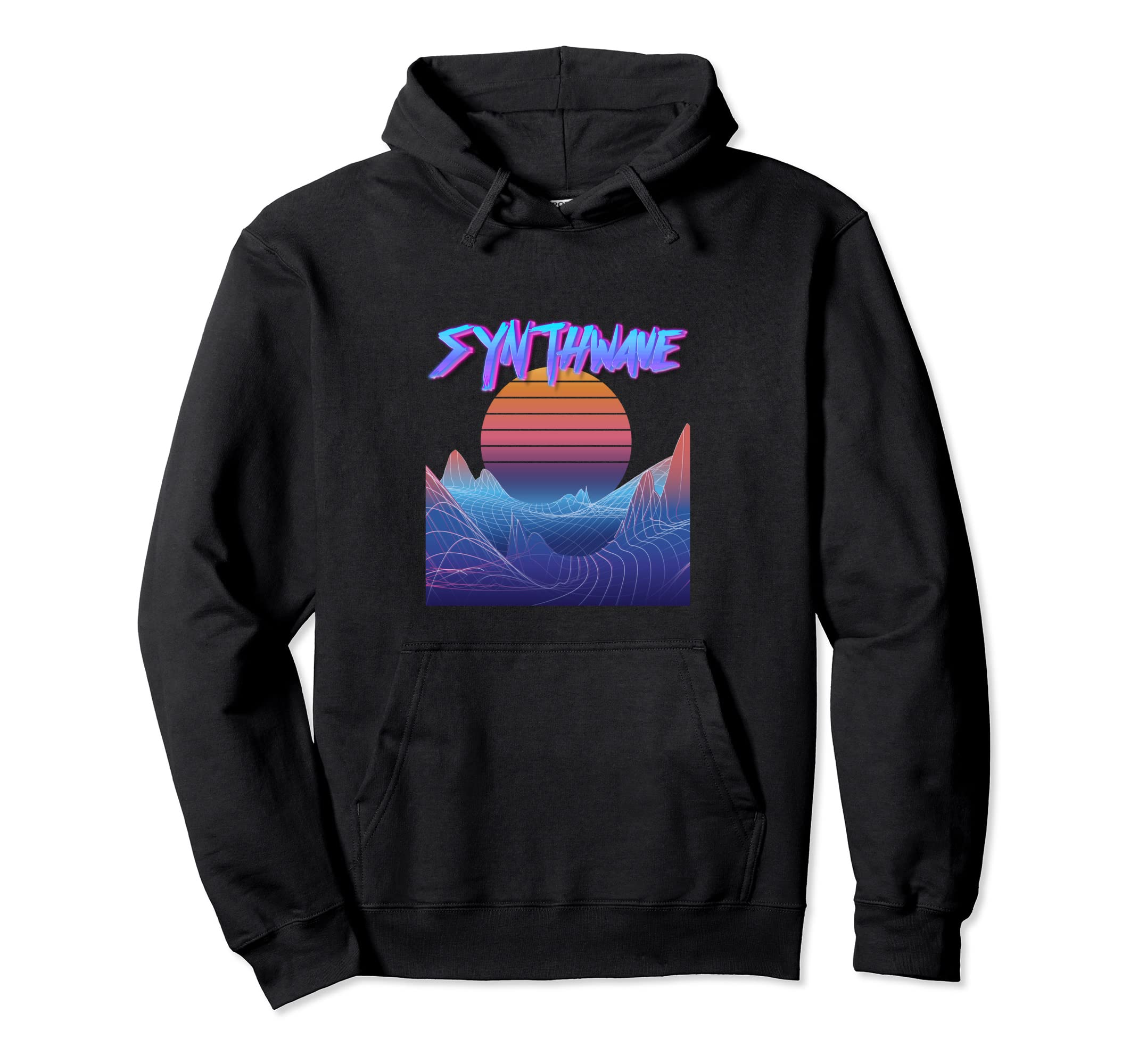 Synthwave Aesthetic Gifts Electronic Hoodie - Graphic Print for Adults - T-Shirt, Sweatshirt, Hoodie
