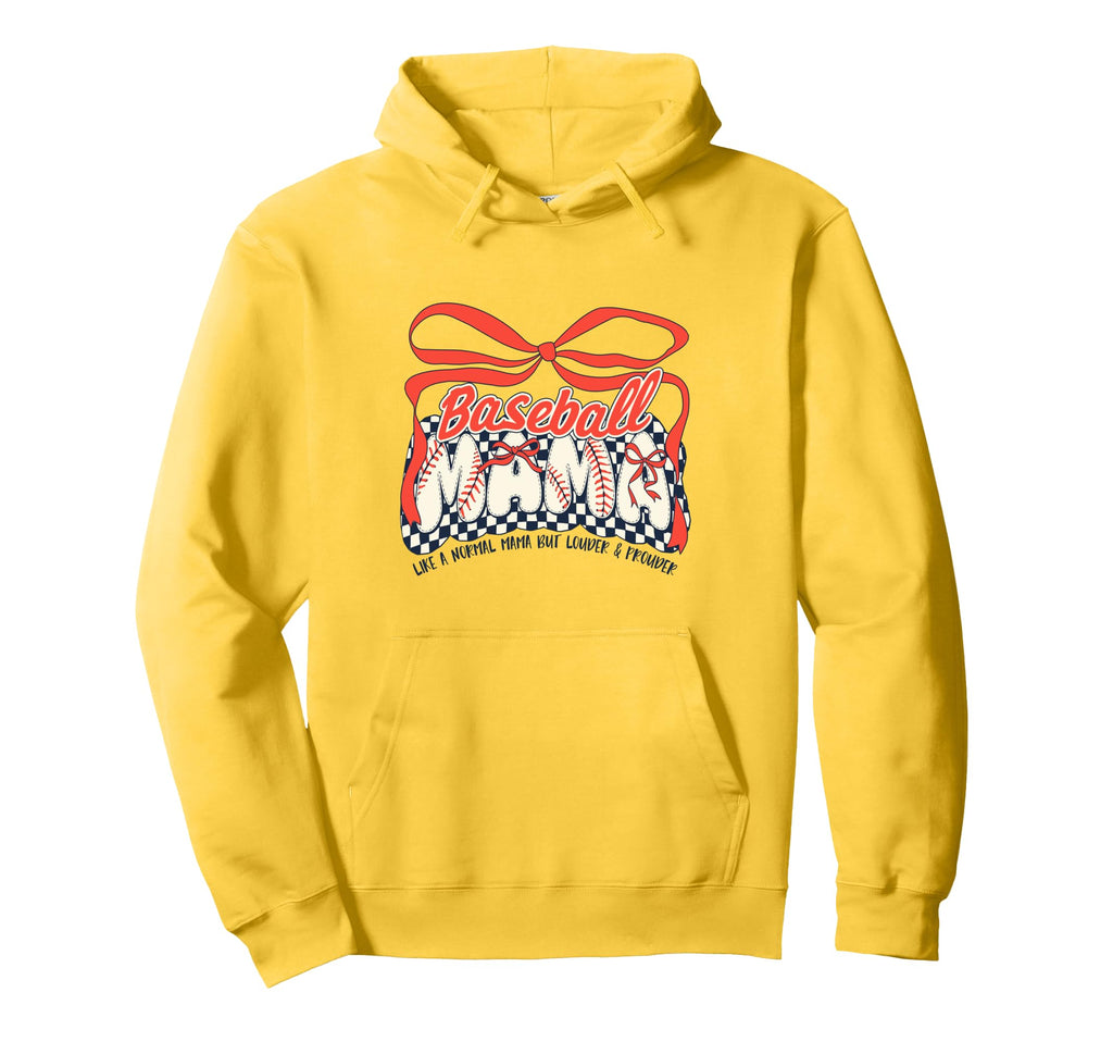 Baseball Mom Game Day Checkered Hoodie - Streetwear Style Men Women - T-Shirt, Sweatshirt, Hoodie