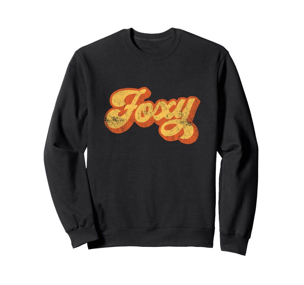 Foxy Red Orange Distressed Funny Sweatshirt - Trendy Graphic for Adults - T-Shirt, Sweatshirt, Hoodie