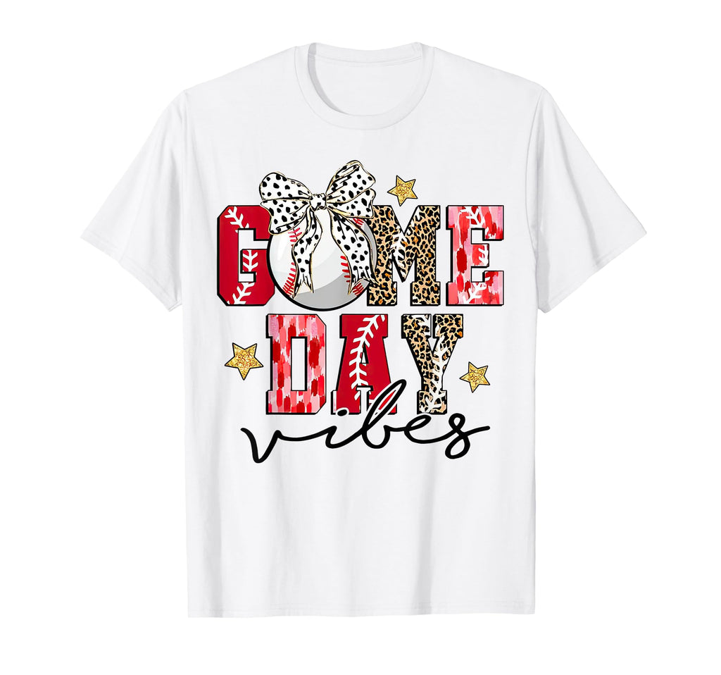 Game Day Baseball Coquette Leopard T-Shirt - Aesthetic Graphic Men Women - T-Shirt, Sweatshirt, Hoodie