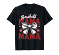 Baseball Mama Coquette Bow Game Day T-Shirt - Aesthetic Graphic for Adults - T-Shirt, Sweatshirt, Hoodie