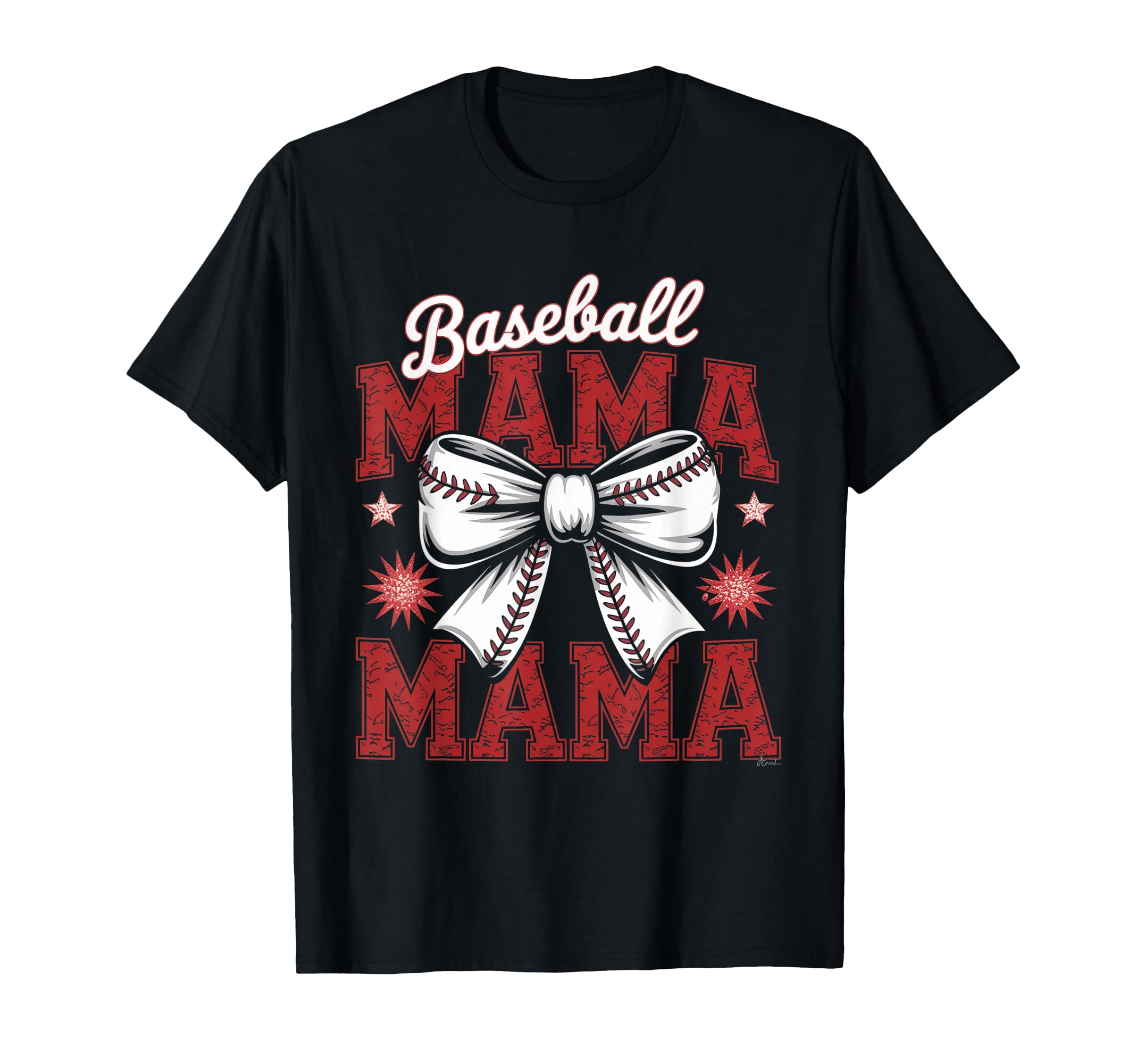 Baseball Mama Coquette Bow Game Day T-Shirt - Aesthetic Graphic for Adults - T-Shirt, Sweatshirt, Hoodie