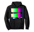 No Signal Television Off Air Glitch Hoodie - Novelty Apparel for Adults - T-Shirt, Sweatshirt, Hoodie