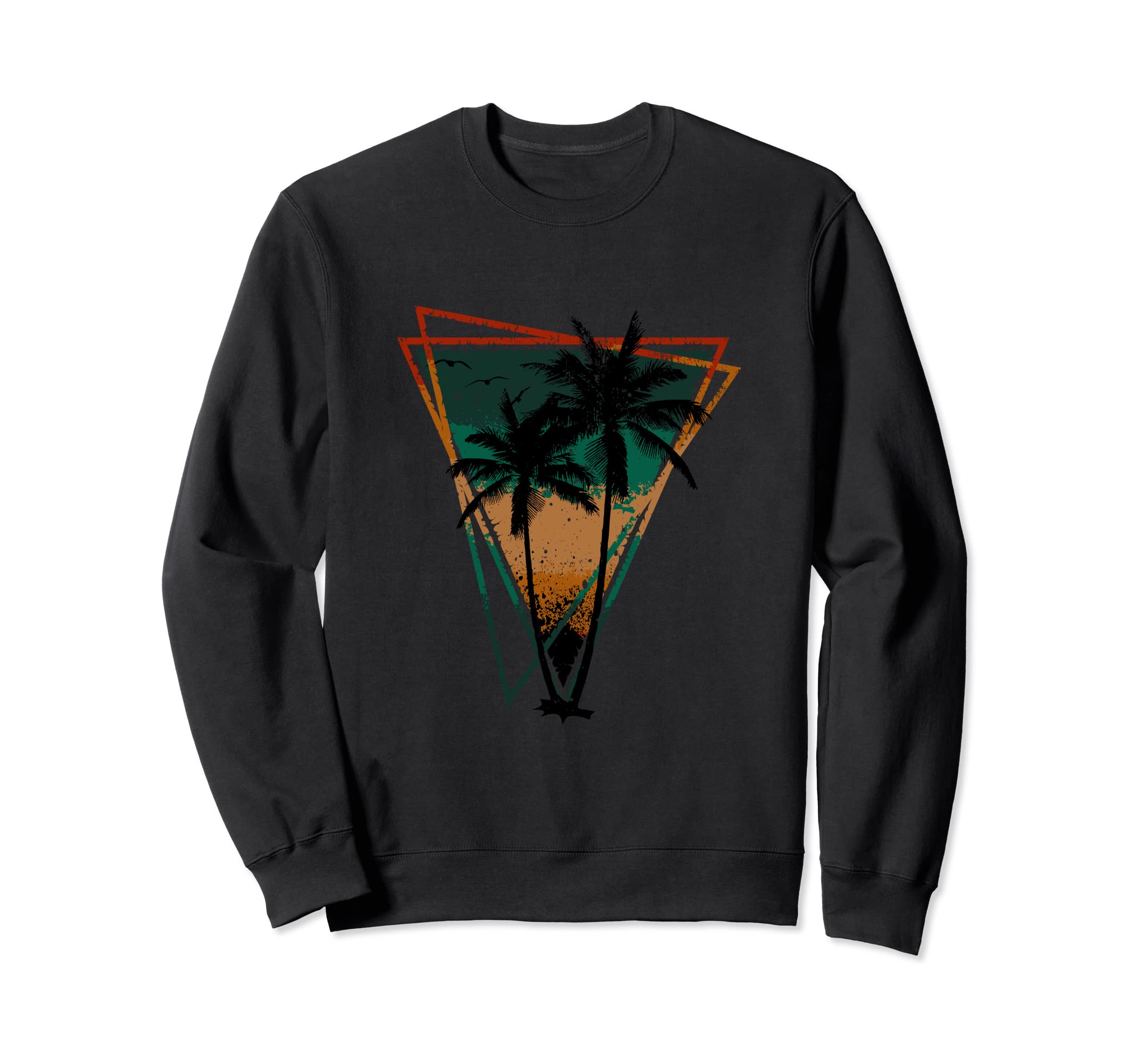 Summer Palm Trees Distressed Sweatshirt - Novelty Apparel Men Women - T-Shirt, Sweatshirt, Hoodie