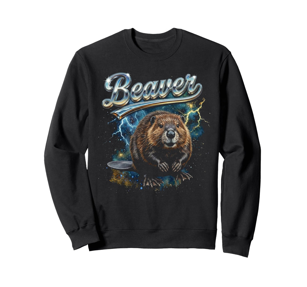 Beaver 90S Funny Beaver 80S Sweatshirt - Graphic Print for Adults - T-Shirt, Sweatshirt, Hoodie