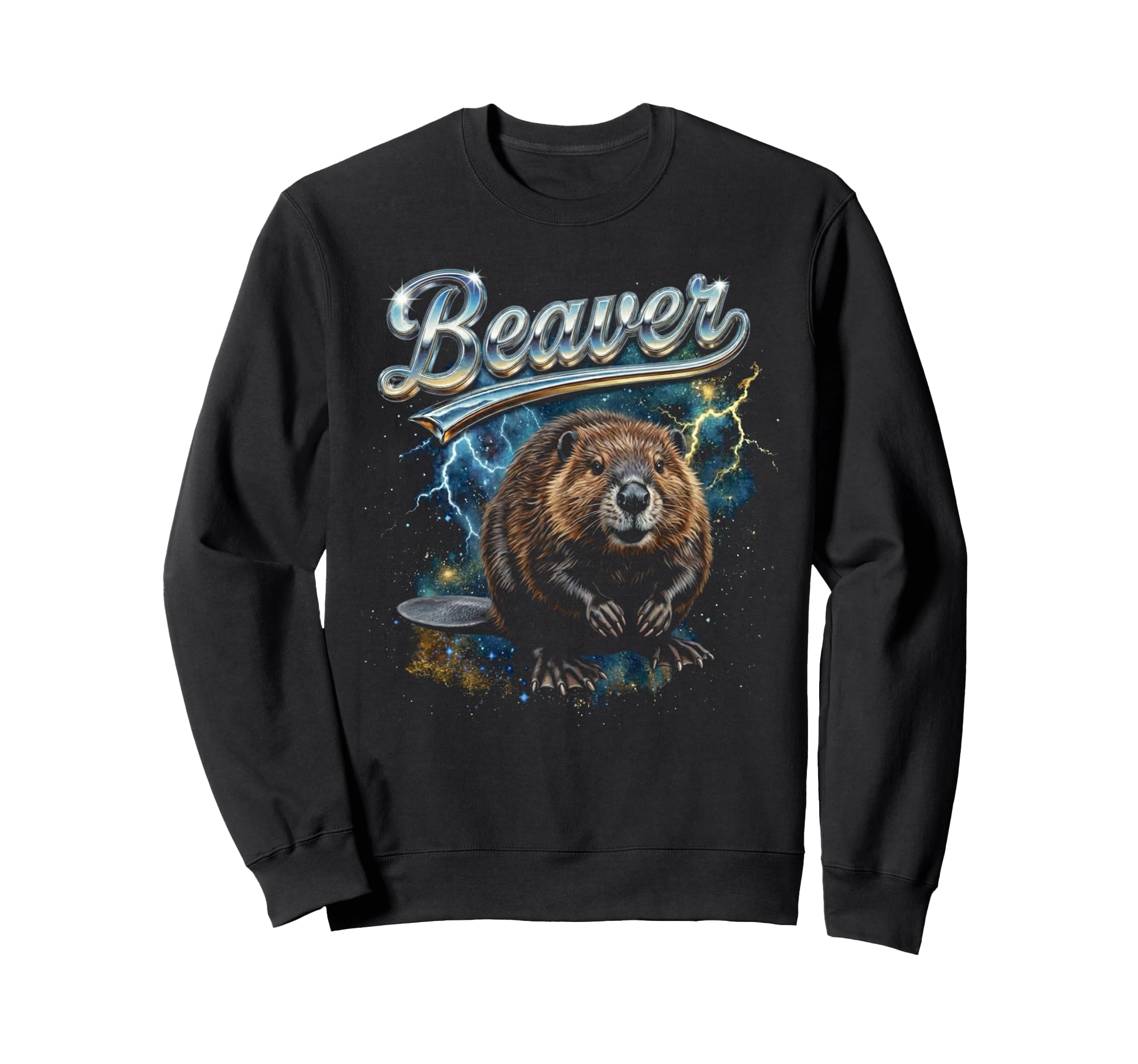 Beaver 90S Funny Beaver 80S Sweatshirt - Graphic Print for Adults - T-Shirt, Sweatshirt, Hoodie
