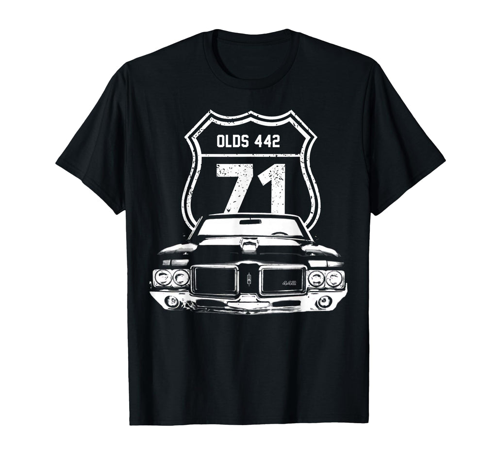 1971 71 Olds 442 Muscle Car T-Shirt - Aesthetic Graphic Men Women - T-Shirt, Sweatshirt, Hoodie