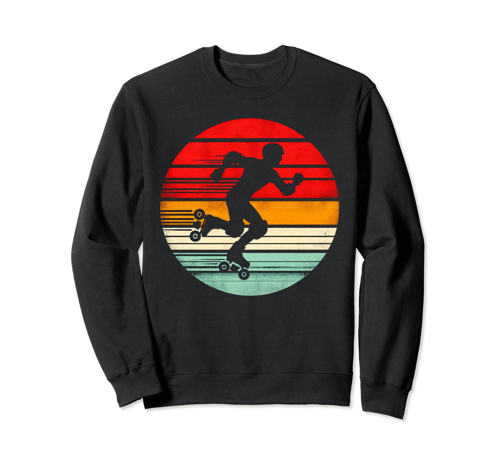 Skater Roller Skating Roller Sweatshirt - Fun Novelty Design for Adults - T-Shirt, Sweatshirt, Hoodie