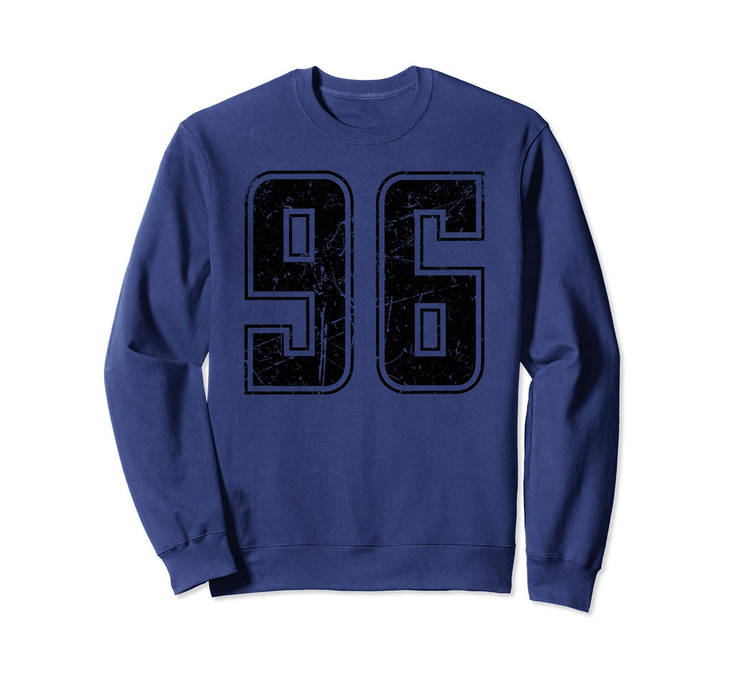 Number 96 Distressed Grunge Sweatshirt - Casual Everyday Wear Men Women - T-Shirt, Sweatshirt, Hoodie