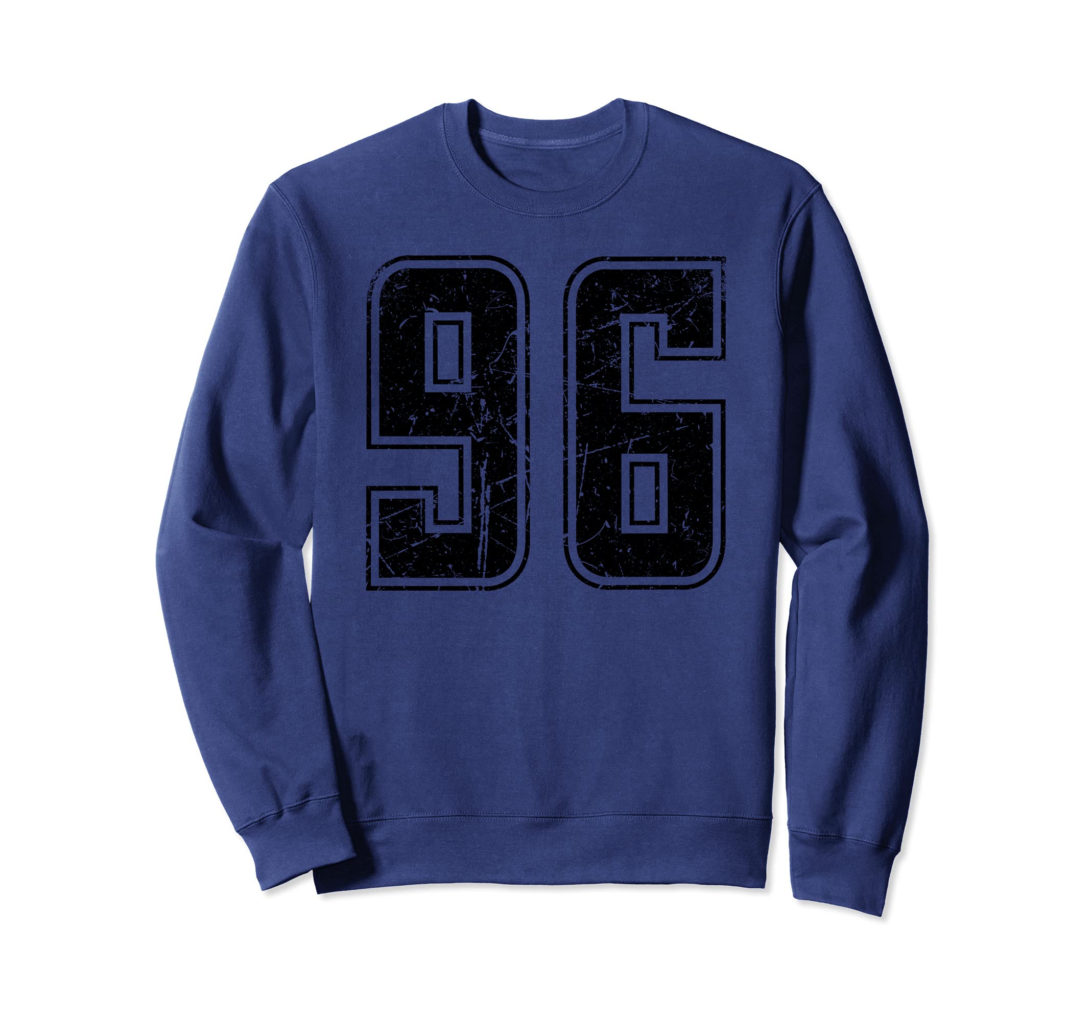 Number 96 Distressed Grunge Sweatshirt - Casual Everyday Wear Men Women - T-Shirt, Sweatshirt, Hoodie