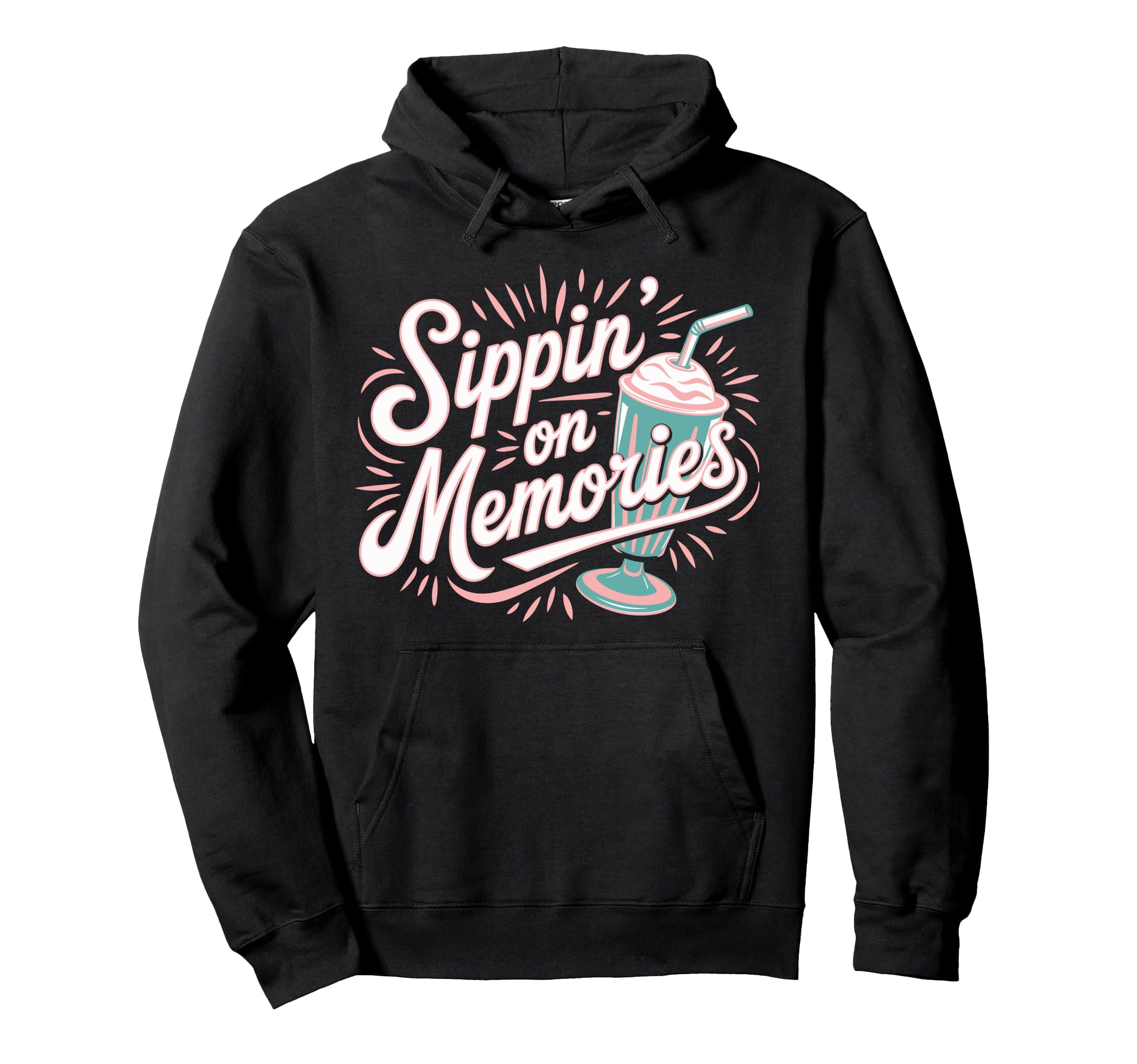 Fast Food Nostalgia Diner Fries Shakes Hoodie - Graphic Print Unisex - T-Shirt, Sweatshirt, Hoodie