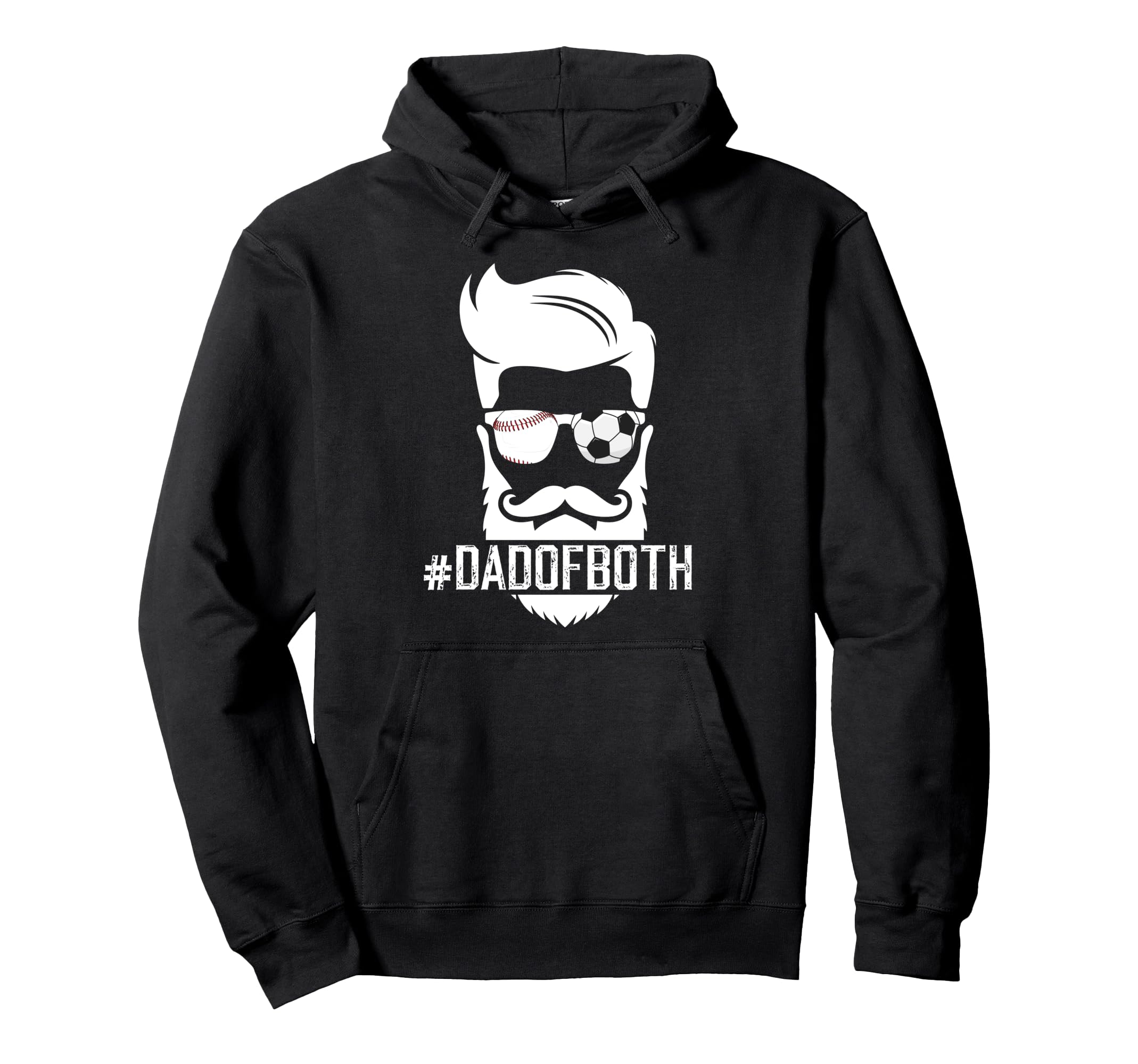 Dad Both Baseball Soccer Dad Ballers Hoodie - Streetwear Style for Adults - T-Shirt, Sweatshirt, Hoodie