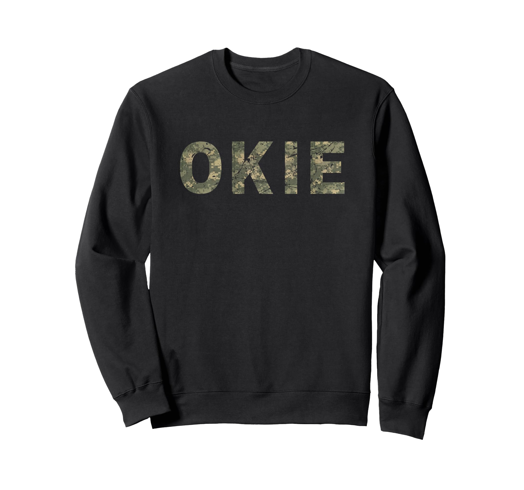 Oklahoma Digital Camo Okie Distressed Sweatshirt - Graphic Print Unisex - T-Shirt, Sweatshirt, Hoodie