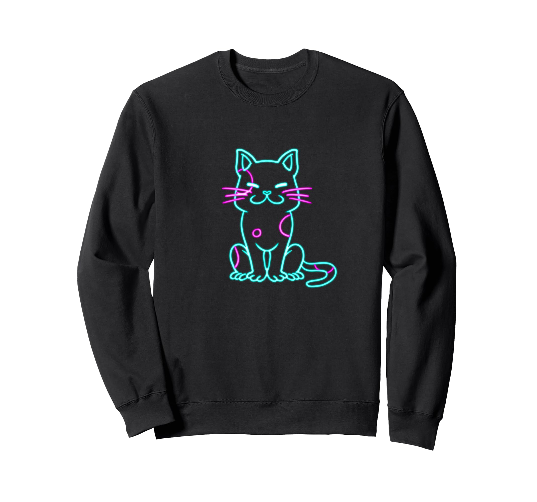 Kawaii Anime Cat Vaporwave 90S Indie Sweatshirt - Unique Graphic Men Women - T-Shirt, Sweatshirt, Hoodie