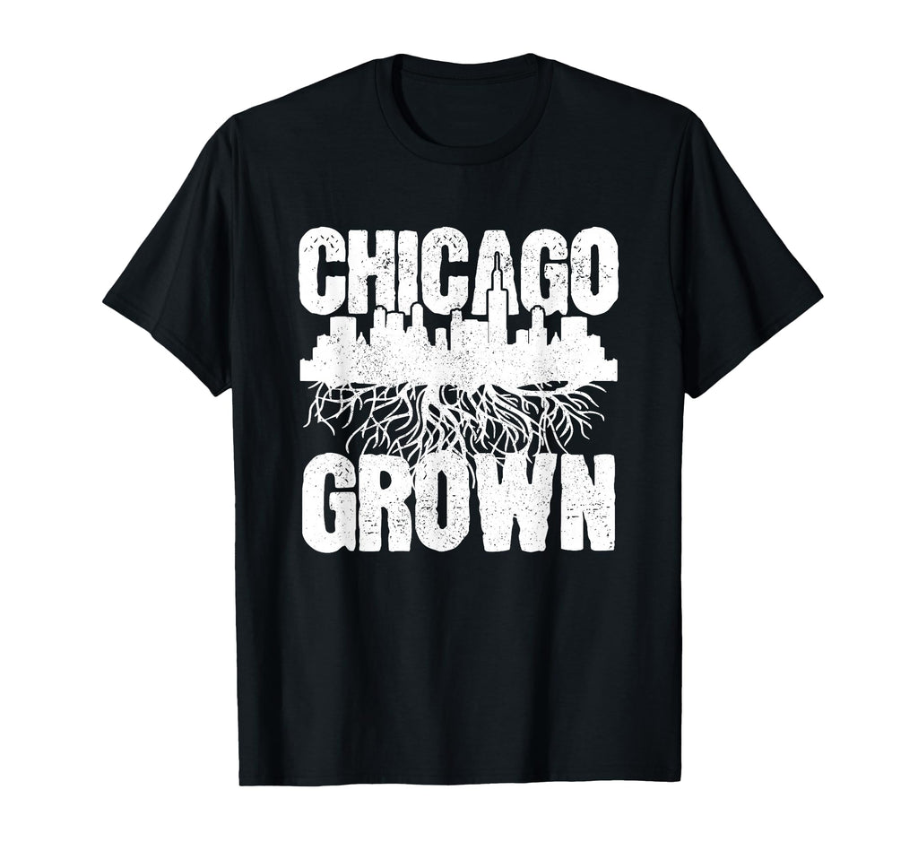 Chicago Grown Skyline Roots Illinois T-Shirt - Minimalist Print for Adults - T-Shirt, Sweatshirt, Hoodie