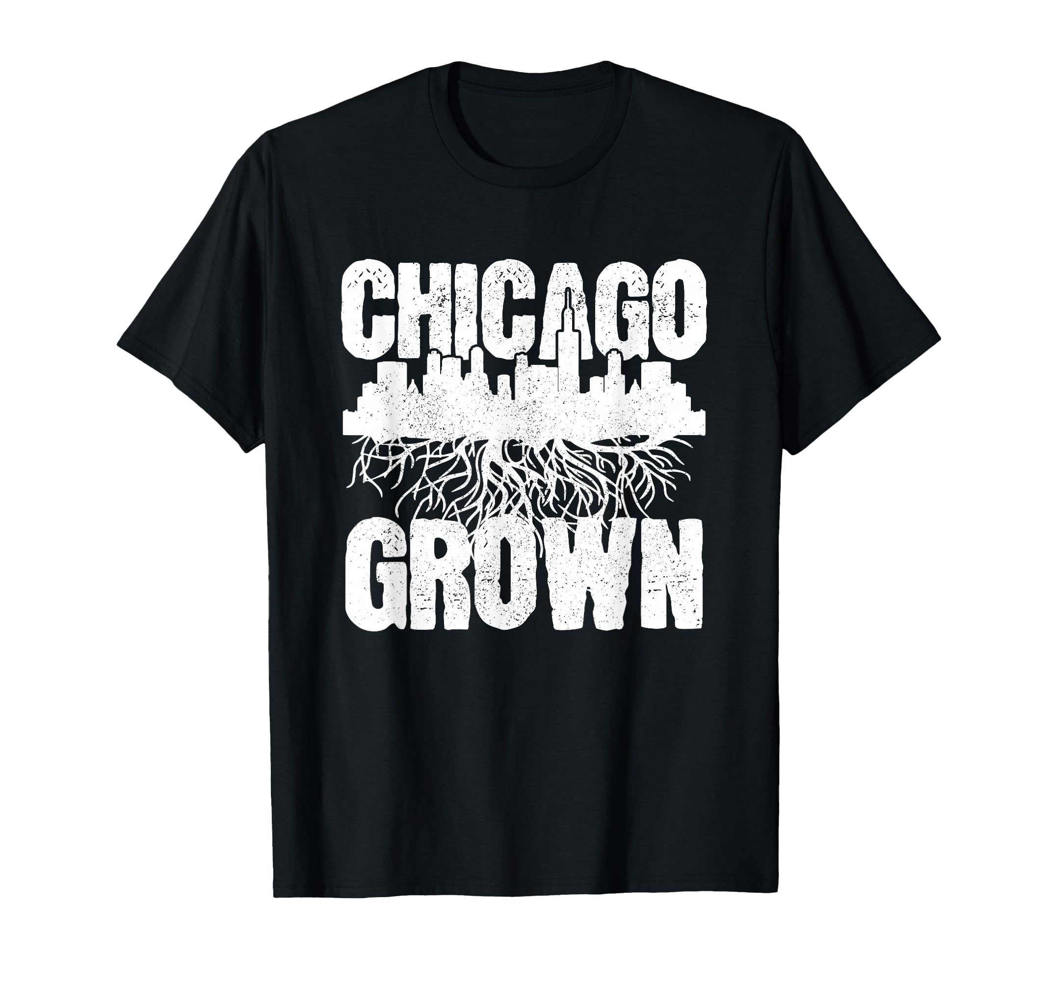 Chicago Grown Skyline Roots Illinois T-Shirt - Minimalist Print for Adults - T-Shirt, Sweatshirt, Hoodie